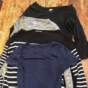 3 maternity fall winter shirts and a dress sm/med